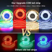 Addressable COB LED Strip Lights 5M 784LEDs/m Tape Lamp Cabinet Light WiFi RGBWW