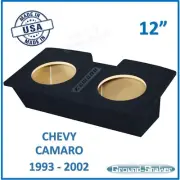 Fits Chevy Camaro 1993-2002 12" Dual Sub Box Subwoofer Enclosure Speaker Box