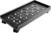 HOUDERCO Computer Tower Stand with Wheel Base Mobile CPU Stand Case Rack Heat-dispersing Holes Reinforced Stability Odorless Lasting with Braking Rounded Edges