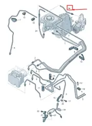 AUDI Q5 FY Brake Pipe From Brake Cylinder To Reservoir 80C614719B NEW GENUINE