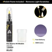 Touch Up Paint For Scania All Models 1366666 Blaulila With Polish Paste