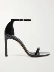 [Stuart Weitzman] Stuart Weitzman - Nudistsong Patent-leather Sandals - Black - IT41 IT 41 Black