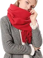 [OHAYOMI] Womens Thick Soft Cashmere Wool Pashmina Shawl Wrap Scarf - Aone Warm Stole