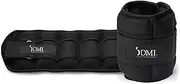 DMI Adjustable Wrist & Ankle Weights, 5 Removable Sand Pockets, Max 10lbs, Black, Nylon, Walking, Wrist Weights