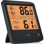 4" Digital Hygrometer Indoor Thermometer Temperature and Humidity Gauge Monitor