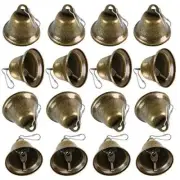 16 Pack Bronze Bells with Spring Hooks Hanging for Wind Chimes Housebreaking