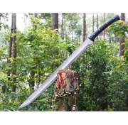 Custom Handmade Carbon Steel Blade Tactical Machete Sword|Hunting Sword Camping