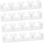 PLAFOPE Manicure Toe Separators 2 Pairs Soft Silicone Toe Dividers for Women Finger Separator for Nail Care