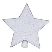 Rustic White Tin Star Tree Topper = SALE