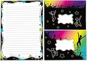 Writing Paper Set Writing Pad Lined with Envelope for Girls Boys Children Adults Stars Colourful (1 Pad A5 with 25 Sheets + 15 Matching Printed Envelopes)