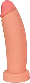 Striking Liquid SiliconeRealistic Soft Big Stallion Toys Smooth Ultra-Soft Stick Dildo with Strong Suction Cup Flexible Sturdy Bendable Hands-Free Sex Toy,7.95 in