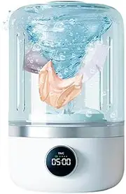 Mini Fully Automatic Washing Machine for Delicates, Portable Rechargeable Cordless Mini Washing Machine, 4000mAh, 20 Times Usage per Charge, for Baby Clothes/Underwear/Camping/RV Travel