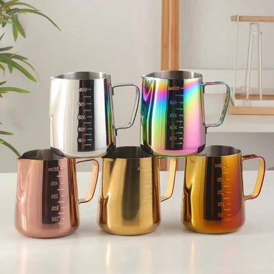 350/550ML Coffee Latte Milk Frothing Jug Milk Frother Pitcher Stainless Steel