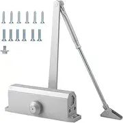 MTSDM Door Closer, Hold Open Automatic Door Closer Pring Hydraulic Door Closure Aluminum Alloy Body Load-Bearing 24-45kg Easy Install Adjustable Size Hydraulic Door Closers for Residential Commercial