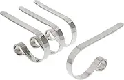 (Silver) - The Original MantleClip Stocking Holder, 4 Pack - Silver