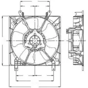 2811272 GPD Cooling Fan Assembly Driver Left Side Hand Coupe for Sebring Dodge (for: Mitsubishi)