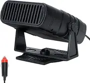 OAOJUBR 12V car heater, portable car windshield heater, 120W plug-in cigarette lighter defroster, 2-in-1 fast heating/cooling function, detachable air heater