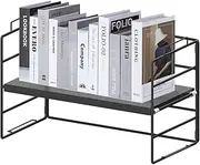 KoalaKraft Sleek Metal Desk Shelf Organizer – Heavy-Duty Steel Frame Adjustable Book Shelf & Corner Shelf for Office & Kids, Stackable Cube Storage Unit with Rotating Design for Desktop, Kitchen