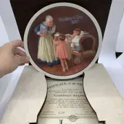 Knowles Norman Rockwell Bradford Exchange Plate "Grandma's Surprise" COA w/ Box