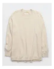 [Aerie] Getaway Sweatshirt in Heather Frost