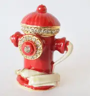 Fire Hydrant Treasured Trinket Box Ornament Fire Heroes Series