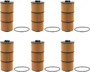 LF17800 Lube Filter, Cartridge Oil Filter, for 2020 and Newer DD13, DD15 and DD16 Engines, Replaces LF17810, P582506, A4711800009, A4711800209, A4721842325, 19863920, with O-Rings, 6PCS