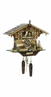 Quartz Cuckoo Clock with music, turning dancers TU 4258 QMT HZZG NEW