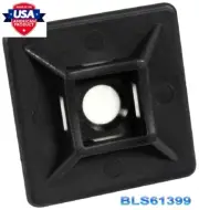 (500) Cable Wire Zip Tie Wrap ADHESIVE PAD MOUNTS 0.75" USA Tough Mounting Clips