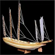 Sailboat Model Handmade Assembled Fine Version Set for Chinese Sandboat 1:80 Scale DIY Hands-on Toys Parent-Child Sailboat Kits