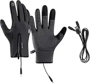 [Generic] Heated Work Gloves, Rechargeable Hand Warming Gloves, Water Resistant Gloves, Cold Weather Gear for Fishing, Snowboarding
