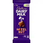 Cadbury Dairy Milk Hazelnut Chocolate Block 180g