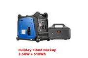 1* Gentrax 3.5KW Max 3.2KW Rated Inverter Generator + 1* VoltX 800W 518Wh Portable Power Station