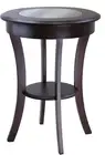Cassie Accent Table, Cappuccino 20 Inches