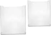 DIYEAH 2Pcs Wall Mounted File Holder Transparent Pamphlets Magazine Storage Rack Document Display Organizer for Office Wall Mount Design Easy Access