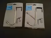 Essentials Over The Door Hook Chrome Plated For Coats Handbags Storage/ Lot of 2