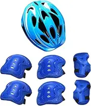 Kids Helmet and Knee Pads - Helmet Elbow Sleeve Knee Pads Wrist Guards for Kids | Shock-Resistant Protective Equipment for Riding Biking Scooters Roller Skates