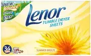 Lenor Tumble Dryer Sheets Summer Breeze 34 per pack Case of 6