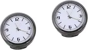 iplusmile 2pcs Car Clock Small Clock for Car Charger Timers Dashboard Clock with Clip Car Dashboard Accessories Truck LED Clock Small Round Digital Clock for Car Stick on Clock Kit Abs White