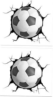 QUMIIRITY 2Sheets Soccer Wall Decals of Cartoon Football Stickers for Boys Bedroom Creative Wall Sticker Decor for Indoor Spaces Easy to Apply and Removable Ornaments
