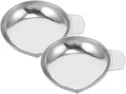 Tofficu Electronic Scale Trays Set 2 Pcs Metal Weighing Dish for Jewellery Scale Measurement