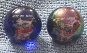 Pokemon Marbles #122 Mr. Mime BLUE & HOLO Rare 1990's VINTAGE