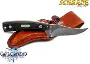 SCHRADE OLD TIMER SHARPFINGER FULL TANG SKINNING HUNTING KNIFE WITH POUCH 152OT