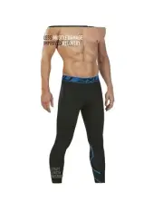 2XU Accelerate Compression Tights Black / Blue Nylon / Lycra Mens Small NEW