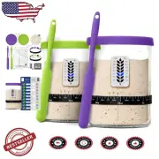 All-in-One 40oz Sourdough Starter Kit: Elegant Jar with Easy Handling Features