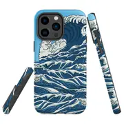 For iPhone 14 Pro Case Tough Protective Cover, Japanese Wave