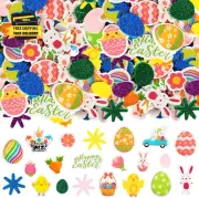 360Pcs Easter Foam Stickers, Self Adhesive Easter Egg Bunny Chick Flower Foam St