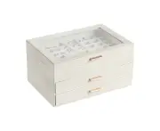 Jewellery Box with 3 Layers - White