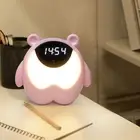 Table Clock Cute Wide Application Energy Saving Night Light Digital Clock Abs