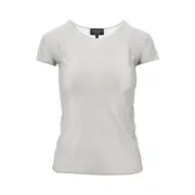 [EMPORIO ARMANI] EMPORIO ARMANI ICON striped light jersey T-shirt Woman L L Grey