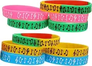 DOITOOL 10pcs Decorative Wristbands for Music Festivals Syllable Notes Design Bracelets Electric Concert Present for